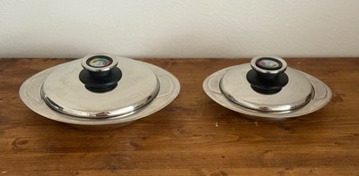 Zepter Serving Bowl Set with Lids Stainless 18/10, 6 1/2  and 8 1/2  EXCELLENT