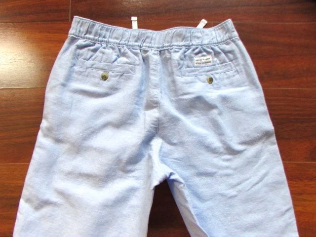 JANIE & JACK ~ ¡Nuevo! Pantalones de Pascua de lino con puño enrollado azul Tosh 10 ~ nuevos con etiquetas para niños c34 Foto 4 de 4