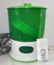 2-Tier Bean Seed Sprouter Machine Household Automatic Bean Sprouts Electric NEW