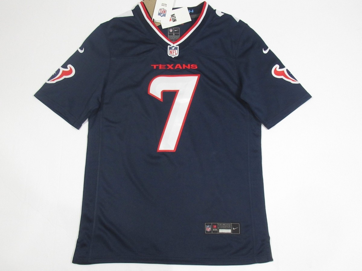 C.J. Stroud #7 Houston Texans Game on-Field Men's Jersey Navy Blue