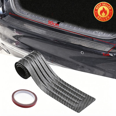 Carbon Fiber Car Sticker Door Sill Scuff Anti Scratch Strip Tape Protector Film