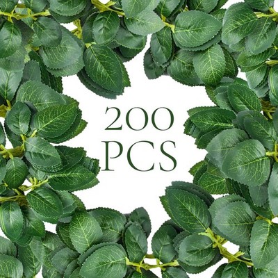 200 PCS Bulk Rose Fake Leaves Artificial Greenery Flower Leafs