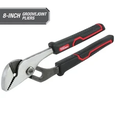  8-inch Groove Joint Pliers with Ergonomic Comfort Grips, Black 5368V