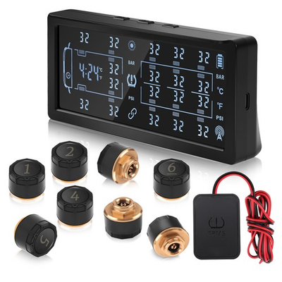 #ad 8 Sensors TPMS Tire Pressure Monitoring System for RV Motor home Caravan Trucks $62.99