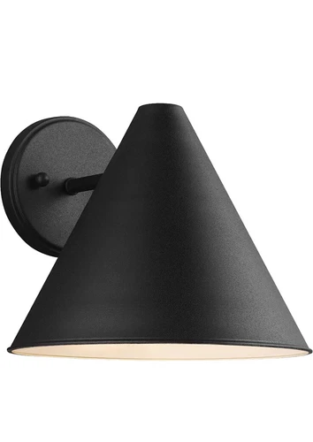 Generation Lighting Crittenden SM 1-Lt 7" Outdoor Wall Lantern, BK - 8438501-12 - Picture 1 of 7