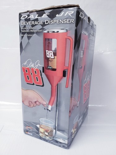 NASCAR Beverage Dispenser Dale Earnhardt Jr 88 Red Silver 36 oz - Picture 2 of 3
