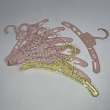 8 Vintage Plastic Hangers BABY WORLD CLAROLYTE CO WARBERN USA Deer Bunny