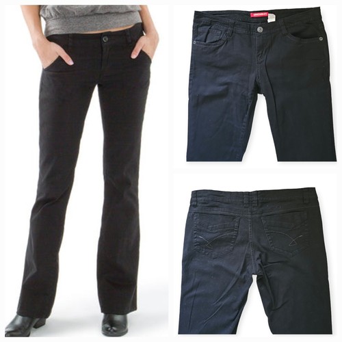 Unionbay Uniform Stretch Bootcut Pants Black Junior Size 13 (Women's Size 12)