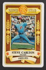 Steve Carlton 1982 Perma Plastic Credit Baseball Card #32 (NM)