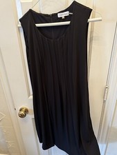 Calvin Klein Little Black Dress, Size Medium, Pleats Front & Back,