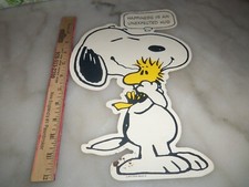 VTG Peanuts Snoopy  Woodstock Die Cut United Feature Syndicate, Inc. LOOK 