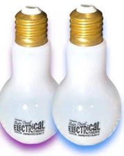 2 Pcs Disneyland Main Street 50TH Anniv. Electrical Parade Light Up Bulb Sipper