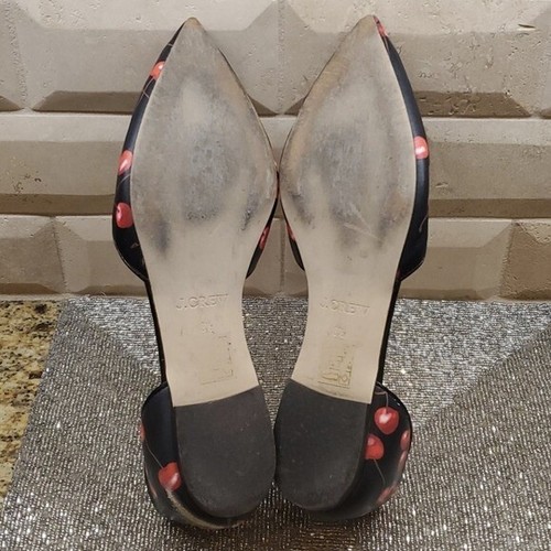 J. CREW Sadie Flat with Cherry Print - Size 8 1/2 - Picture 6 of 7