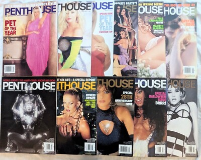 Lot of 11 Almost Complete Year Penthouse Magazines 90's 97 Howard Stern