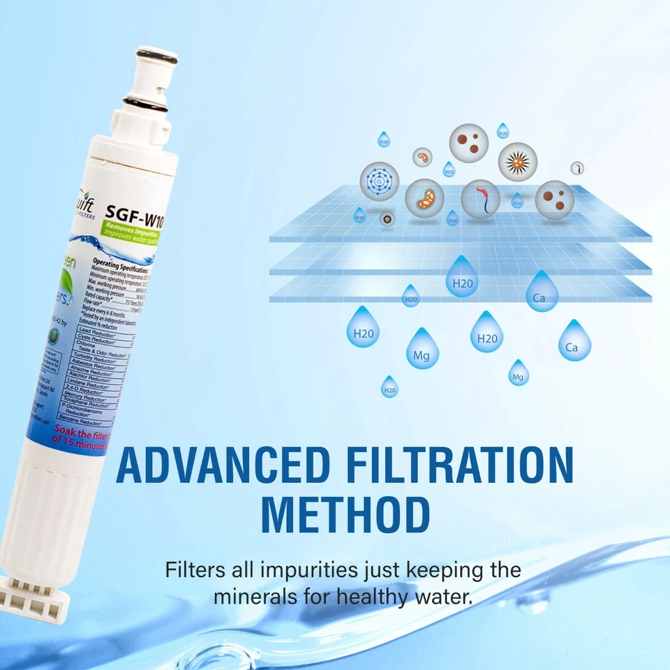 Filtro Swift Verde SGF-W10 Filtro de repuesto para Whirlpool 4396701 (Pack de 6) Foto 4 de 4