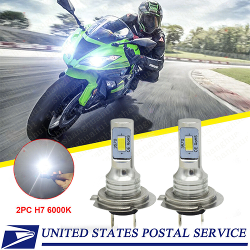 For Kawasaki Ninja ZX6R 20132018 2X H7 LED Headlight Bulbs Conversion