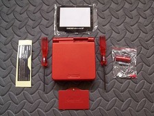 Game Boy Advance SP Replacement Housing Shell Red  Screen Lens
