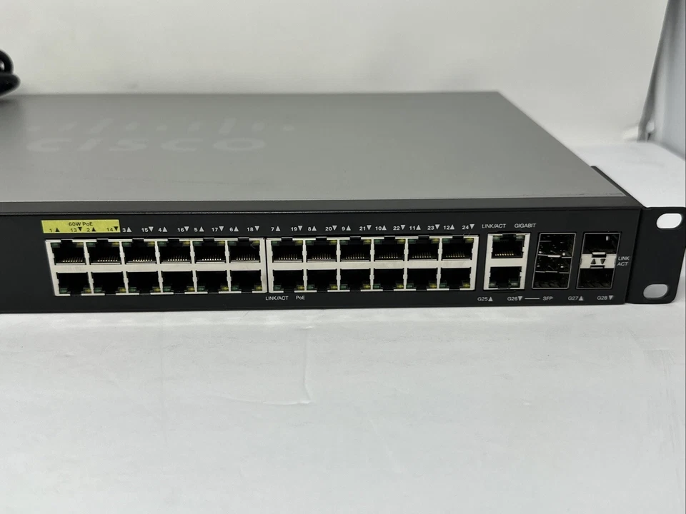 Cisco SG350-28P Series 28-Port Gigabit Managed Switch SG350-28 SFP - Image 3 of 4
