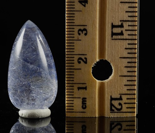 DUMORTIERITE Acicular in QUARTZ Cabochon - Träne - Edelsteine, Kristalle, 36903 - Bild 4 von 4