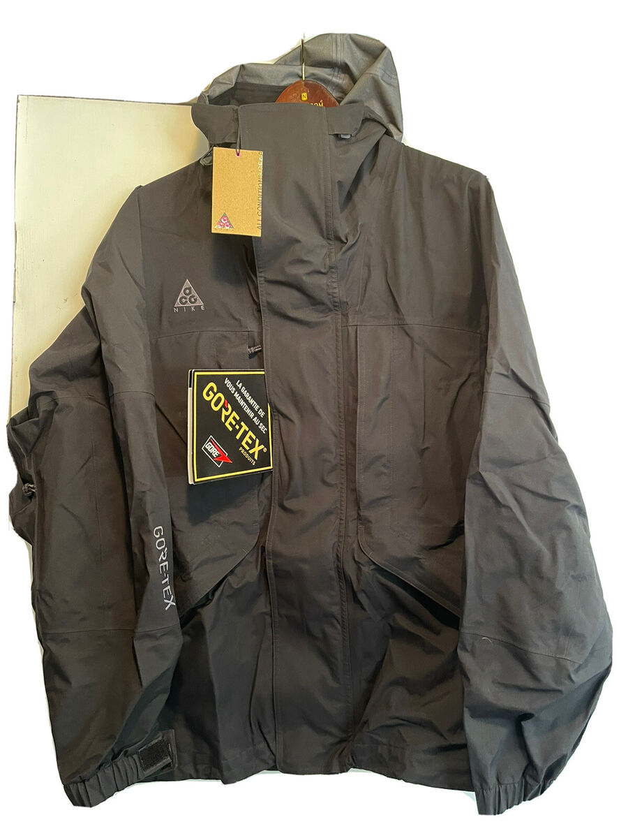 NIKE SZ SMALL ACG GORE-TEX MEN'S JACKET BLACK BQ3445 010 NIKE SZ SMALL ACG GORE-TEX MEN'S JACKET BLACK BQ3445 010