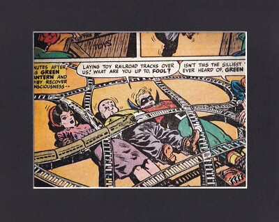 8X10'' Matted Print Golden Age Comic Book Art: Green Lantern #31, Mar-Apr 1948