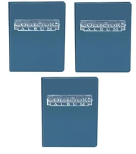 (3) Ultra Pro 4 Pocket Trading Card Album Binder (Blue) 10 Page Sports / Gaming