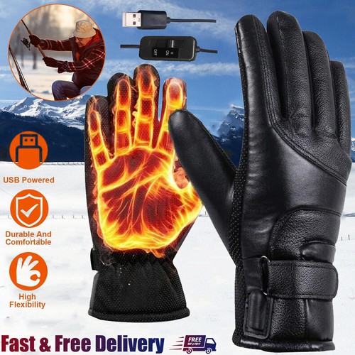 Electric Heated Gloves Touchscreen Gloves USB Heated Ski Glove Winter
