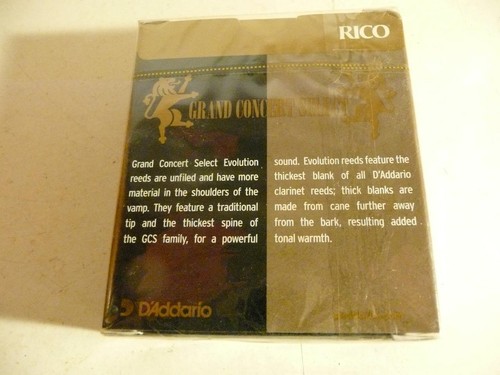 10 D'ADDRIO RICO GRAND CONCERT SELECT EVOLUTION Bb CLARINET REEDS UNFILED - Picture 2 of 12