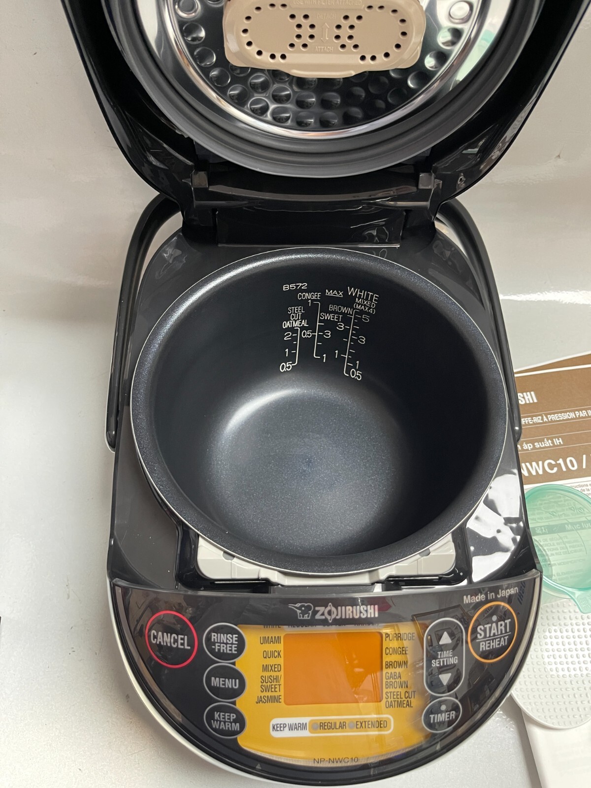 Zojirushi NPNWC10XB Pressure Induction Heating Rice Cooker & Warmer, 5