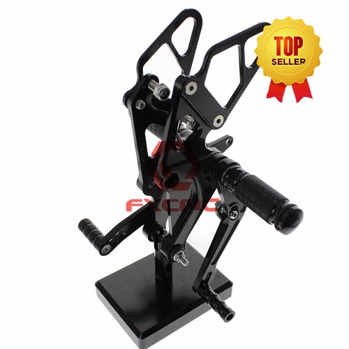 CNC Black Racing Front Rearset Footpeg Footrest Pedal For MT-07/FZ07 2013-2022 - Bild 3 von 7