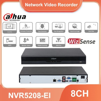 Dahua NVR5208-EI 8CH 2SATA 4K AI 32MP Network Video Recorder Face Detection SMD+
