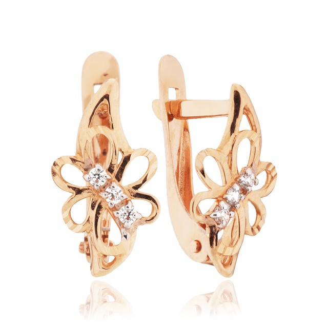 russian gold earrings ebay