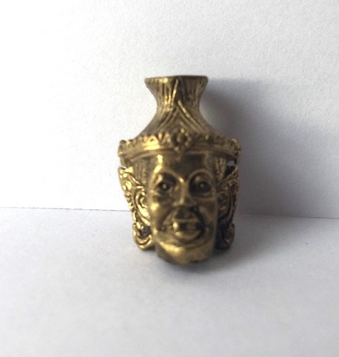 Statuette figurine laiton bouddhisme BOUDDHA MASQUE KUNST Thaïlande b173' - Picture 3 of 5