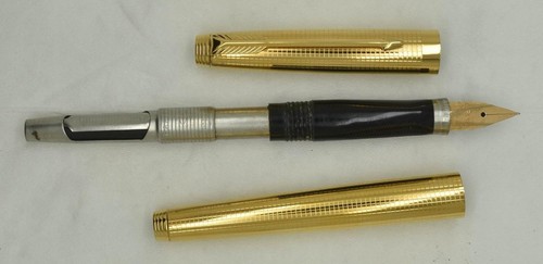 Vintage PARKER 75 Insignia Gold Filled Fountain Pen Flat Top Mint ...