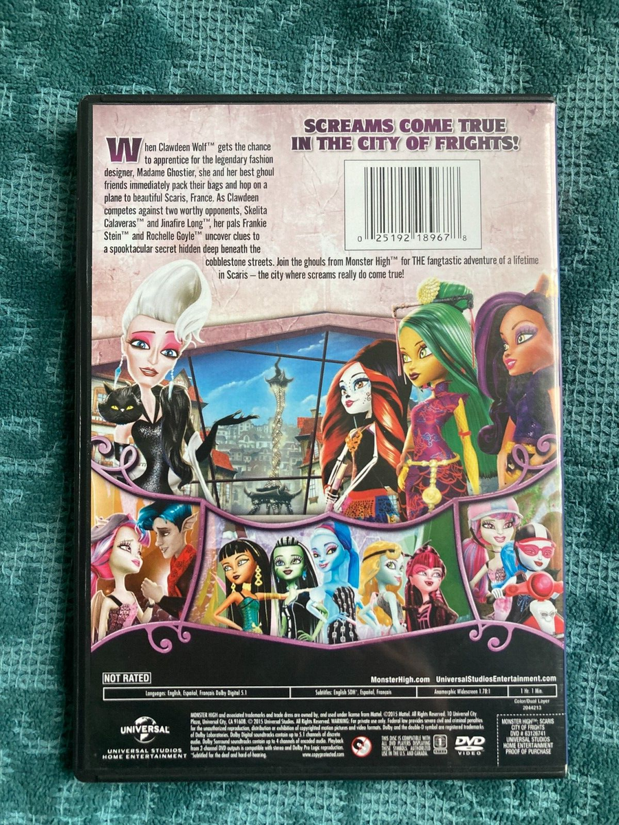 Monster High Scaris City of Frights DVD Excellent Used Condition