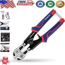 Heavy Duty Spring-Loaded Wire Cutter - 8-Inch Mini Cutter with Anti-Slip Grip