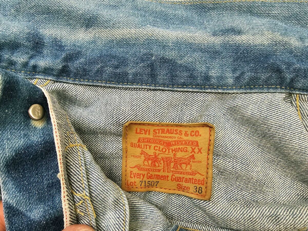 HOT VTG 1950 REPRO Men LEVI'S 71507 BIG E SELVEDGE FADED HOT VTG 1950 REPRO Men LEVI'S 71507 BIG E SELVEDGE FADED