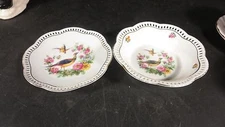 Schumann Reticulated 5-1/2" Bowl and Plate Birds & Flowers SCH166
