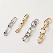 4pcs Extender Chain Charm Connector,Oval Link Chain Pendant,Chain Link Charm