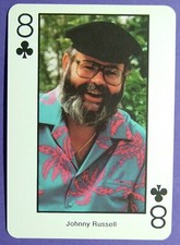 1 x playing card Country Music * Johnny Russell * 8 of Clubs
