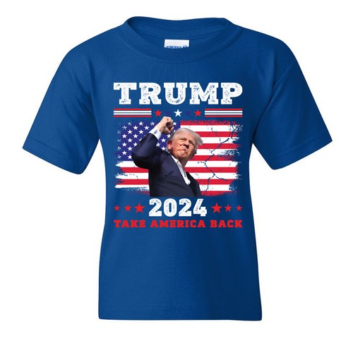Donald Trump Take America back YOUTH shirt 2024 Never Surrender USA Bulletproof - Picture 4 of 8