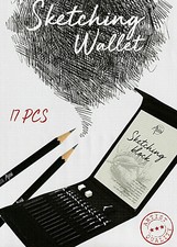 Skizzenmappe 17 teiliges Skizzen Set Skizzenblock Bleistifte Skizzieren Zeichnen