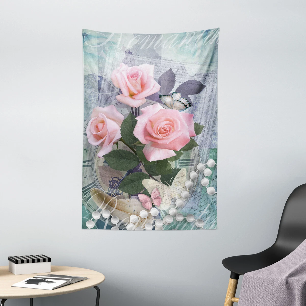 Floral print tapestry sale