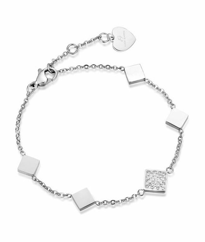 Bracelet Moderne Transparent Avec Cristaux - Occasion, Décor Brillant Type Diamant, Référence 4745