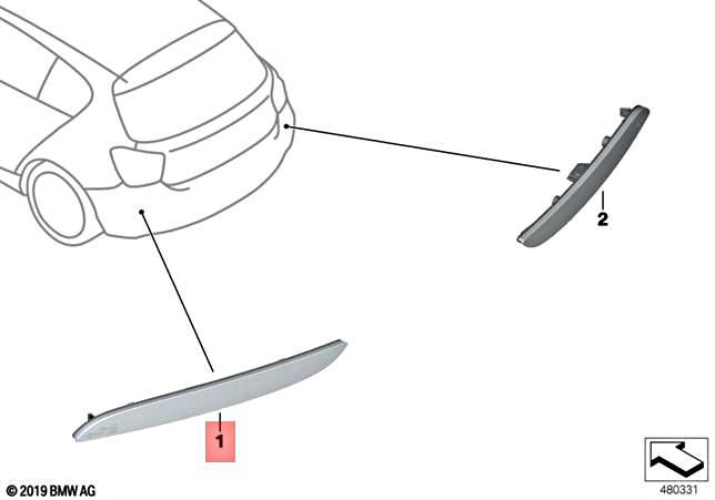 Genuine BMW F20N F21N 3 doors 5 doors Reflector OEM 63147363787 | eBay 