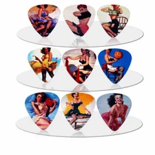 Vintage Girls Model Guitar Picks 10 pcs New Free Ship Multi-thickness Pin Up