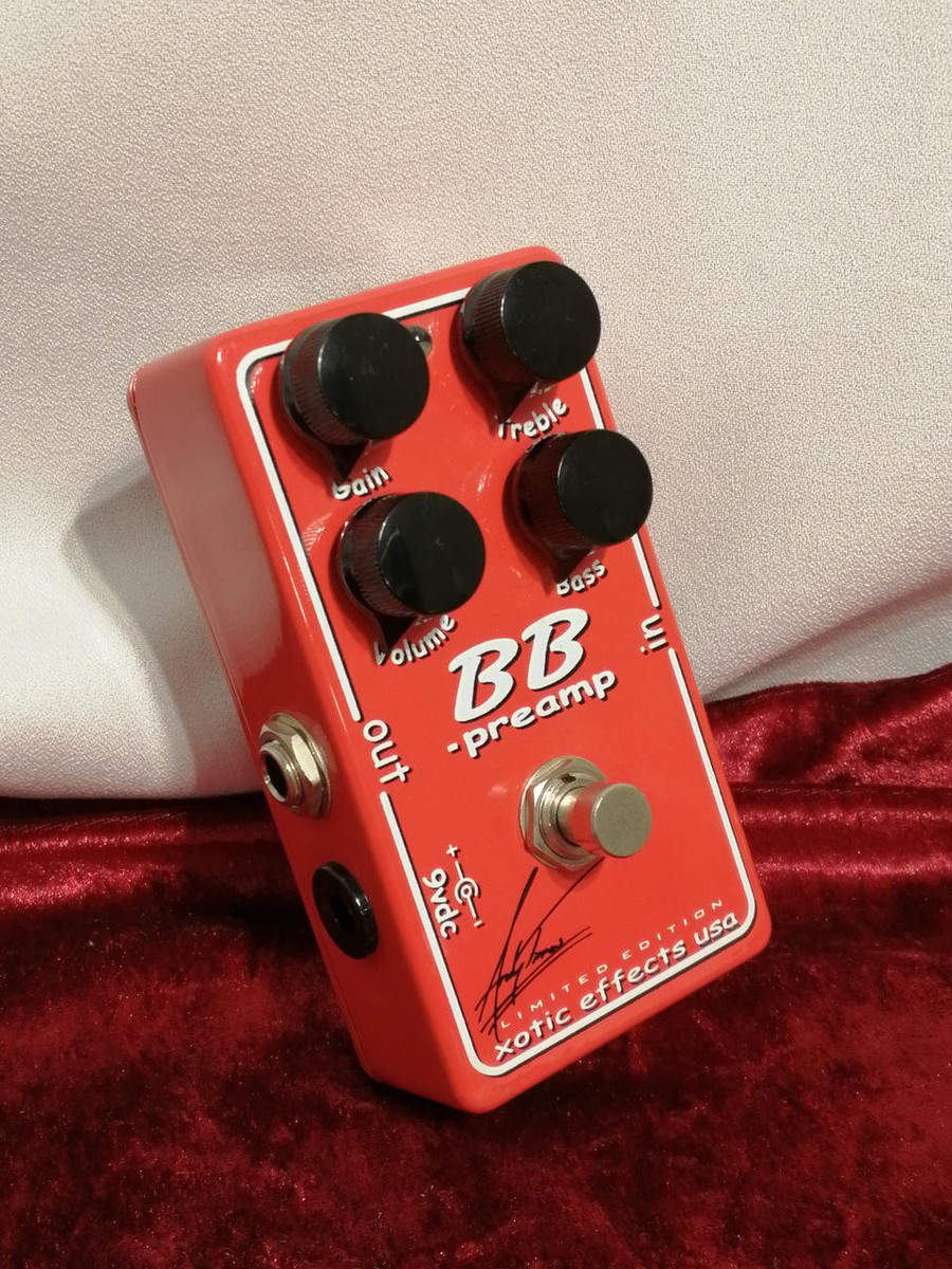 初期AndyTimmons シグネチャー赤黒BB Preamp Xotic BB Preamp Andy Timmons Signatureアンディ・ティモンズ