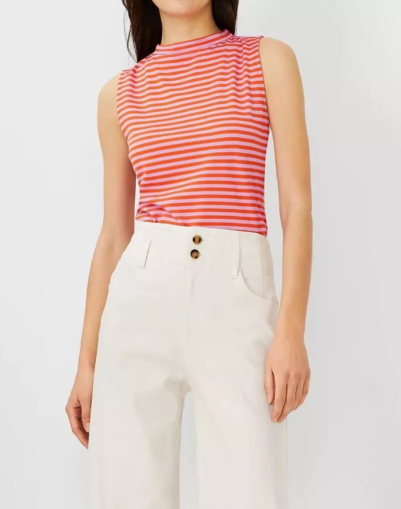 Sleeveless mock turtleneck shell sale