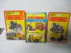 Matchbox Lesney Superfast SF30 Peterbilt, SF26 Site Dump, SF48 Sambron, carded