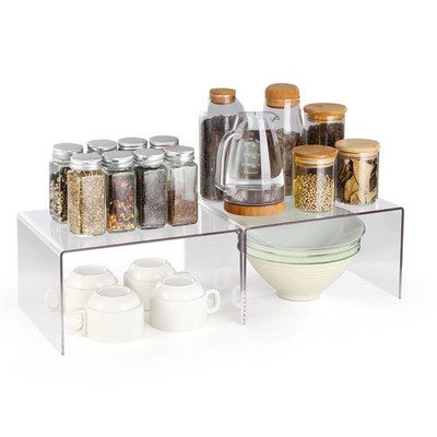 Acrylic Cabinet Organizer, Shelf Organizer, Set of 2 Spice Organization for C...